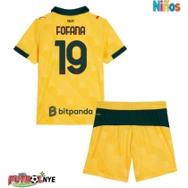Camiseta AC Milan Youssouf Fofana #19 Tercera Equipación para niños 2025-26 manga corta (+ pantalones cortos)
